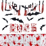 Set de 29 decoratiuni pentru Halloween Metaparty, rosu/alb/negru, PVC