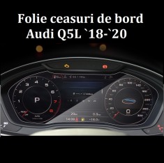 Folie sticla securizata ceasuri ce bord cu configuratie inalta Audi Q5L 18-20 foto