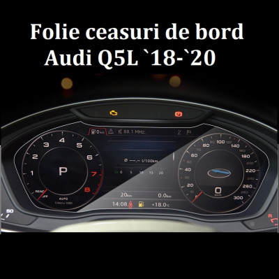 Folie sticla securizata ceasuri ce bord cu configuratie inalta Audi Q5L 18-20 foto