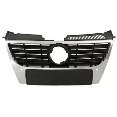 Grila radiator VW Passat (B6 (3C)), 01.2005-07.2010, cu gauri pentru senzori de parcare, 3CO853651AFPW, 955505-3 foto