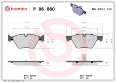 BREMBO P 06 060 PRIME LINE set placute frana,frana disc