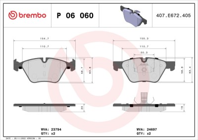 BREMBO P 06 060 PRIME LINE set placute frana,frana disc foto