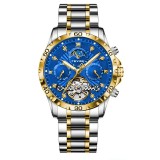 Ceas barbati Tevise Mecanic Automatic Business Analog Elegant Argintiu Albastru