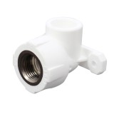 Cot PPR, cu flansa, alb, 90 grade, 25 mm x 1/2&quot;
