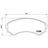 Placute frana Mazda E Bus (Sr1) 01.84-07.04; Mitsubishi Eclipse Cabriolet (D5 A) 05.99-12.05, Endeavor (D8 W D7 W) 05.02-08.11, Galant 8 (Ea) 09.96-1, BREMBO
