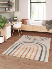 Covor Camera Copii Premium Belgian Model Sydney 62625-662, Marime 80 x 150 cm, Crem, Inaltime Fir 30 mm, Antialergic, Polipropilena, Gradinita, Cresa, foto