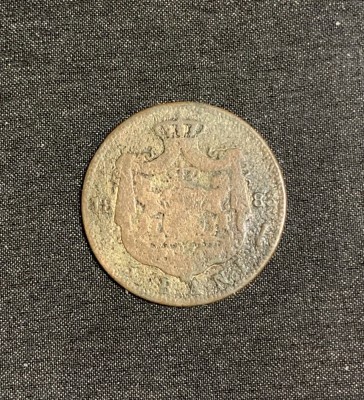 Moneda 5 bani 1883 uzată foto