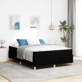 Cumpara ieftin Pat cu arcuri Negru și Alb și Negru 140 x 200 cm țesătură