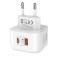 Incarcator Universal Edman PD20W Fast Charging cu 2 porturi, USB Type C si USB, alb