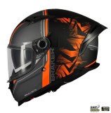 Casca integrala pentru scuter - motocicleta MT Braker SV Charm B4 negru/portocaliu mat (ochelari soare integrati) &ndash; tip viziera: MT-V-28B &ndash; DKS435 &ndash; p
