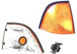 Lampa semnalizare fata Bmw Seria 3 (E36), 12.1990-03.2000 Model Cabrio, Coupe, fata, Dreapta, portocaliu; cu suport becuri, TYC