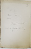 Manuscris, Horia Lovinescu, Ora &quot;N&quot;