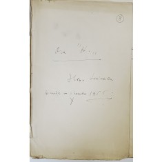 Manuscris, Horia Lovinescu, Ora &quot;N&quot;