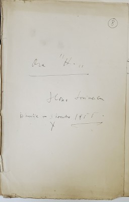 Manuscris, Horia Lovinescu, Ora &amp;quot;N&amp;quot; foto