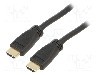 Cablu HDMI - HDMI, din ambele par&amp;#355;i, HDMI mufa, 20m, negru, ASSMANN - AK-330118-200-S