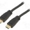 Cablu HDMI - HDMI, din ambele par&amp;#355;i, HDMI mufa, 10m, negru, ASSMANN - AK-330118-100-S