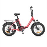 Bicicleta electrica pliabila Ulzomo Dolphin 20 E-bike, 350W, 36V 13Ah, autonomie 89km, viteza maxima 25km/h, Pink, 20&#039;&#039;