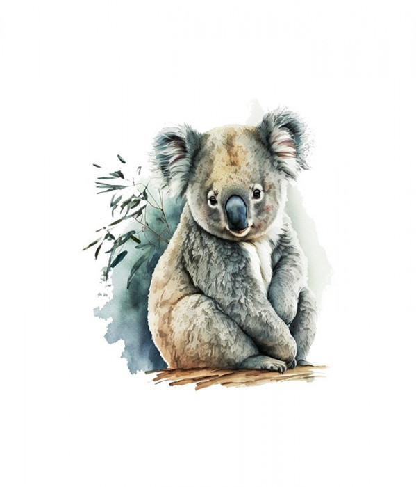 Sticker decorativ Koala, Gri, 64 cm, 3830ST