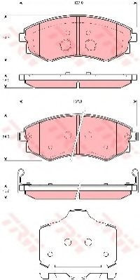 Set placute frana,frana disc SSANGYONG MUSSO (FJ) (1993 - 2016) TRW GDB3365 foto