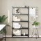 Gossi biblioteca cu 5 niveluri, negru, 80x30x154 cm, lemn prelucrat