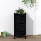 Jardiniera de gradina, negru, 40x40x78 cm, lemn masiv de pin GartenMobel Dekor, vidaXL