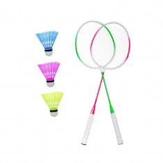 Set Rachete si Fluturasi de Badminton, 66 cm, Multicolor, ATU-080751