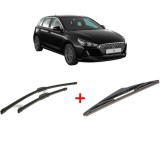 Cumpara ieftin Set 3 stergatoare HYUNDAI i30 (PDE, PD, PDEN) 2016-2020, pentru parbriz si luneta, Bosch Twin