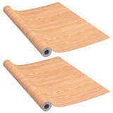 Cumpara ieftin Folii de usa autoadezive, 2 buc., cires, 210x90 cm, PVC