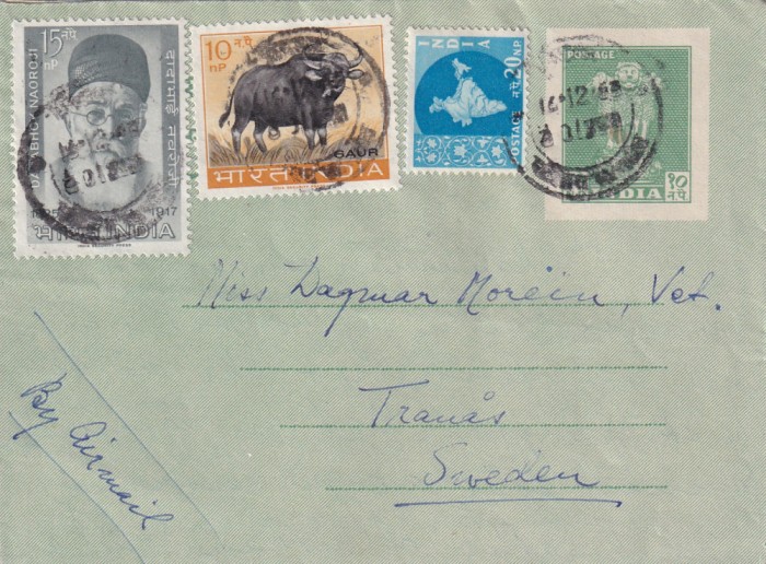 FILATELIE TEMATICA - PLIC INDIA TEMATICA AVION AVIOANE AVIATIE AIRMAIL
