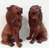 Set lei sculpturi din lemn masiv