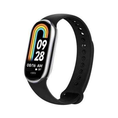 Curea pentru Xiaomi Mi Band 8 / 8 NFC / 9 / 9 NFC - Fixed Silicone Strap - Black foto