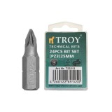 Cumpara ieftin Set de biti cruce Troy 22212, PZ3, 25 mm, 24 bucati