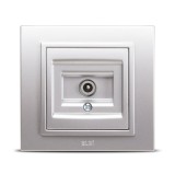 Priză TV intermediară gri metalizat Zena - ELBI