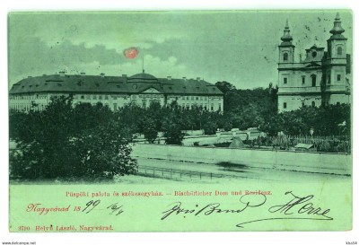 450 - ORADEA, Bihor, Litho, Romania - old postcard - used - 1899 foto