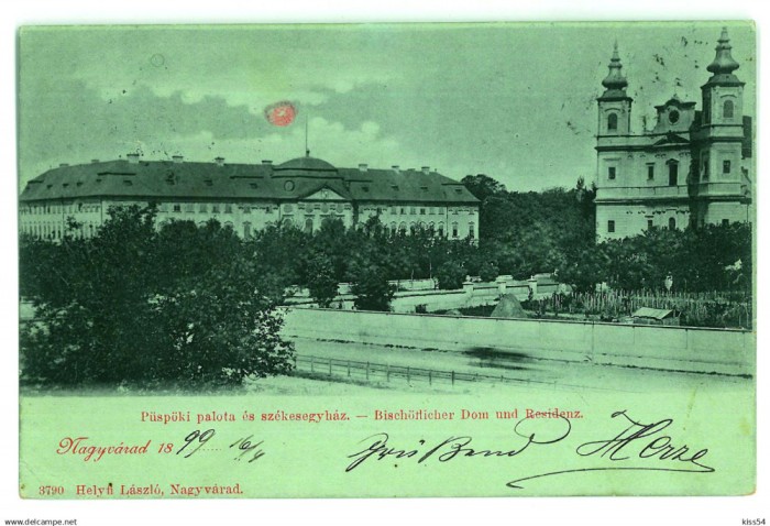450 - ORADEA, Bihor, Litho, Romania - old postcard - used - 1899