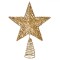 Stea Brad 3D Glitter, Metal și Plastic, Culoare Auriu, 33cm