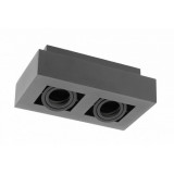 Spot - Ceiling fixture ASTER, AC220-240V, 50/60 Hz, GU10, max.20W * 2, IP20, aluminum, double, black