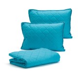 Cumpara ieftin Cuvertura dublu trafic 200x220 Sweet V1 Albastru, 2 perne 50x70 cm