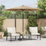 Gossi umbrela soare de gradina cu stalp din otel, maro 268x268x226 cm