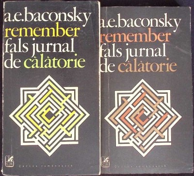 REMEMBER. FALS JURNAL DE CALATORIE VOL.1-2-ANATOL E. BACONSKY-276113 foto
