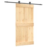Cumpara ieftin Usa glisanta cu set feronerie, 100x210 cm, lemn masiv de pin