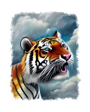 Cumpara ieftin Sticker decorativ, Tigru, Portocaliu, 70 cm, 9711ST, Oem
