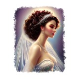 Sticker decorativ Mireasa, Alb, 70 cm, 11499ST