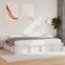 vidaXL Cadru de pat cu depozitare Alb 180 x 200 cm Lemn de pin masiv