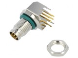 Conector M8 Tată 6 PIN 90&deg; PCB 1,5A