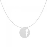 Lantisor 50 Cm, Model Charm Banut Decupat Baietel- Argint 925