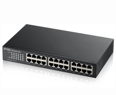 SWITCH ZYXEL, porturi Gigabit x 24, rackabil, &amp;quot;GS1100-24E-EU0103F&amp;quot; (timbru verde 2 lei) foto