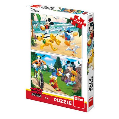 Puzzle 2 in 1 - Mickey campionul (2 x 77 piese) foto