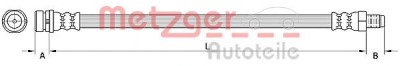 Conducta / cablu frana FORD C-MAX (DM2) (2007 - 2016) METZGER 4110795 foto