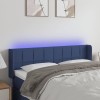 Gossi tablie de pat cu led, albastru, 147x16x78/88 cm, textil